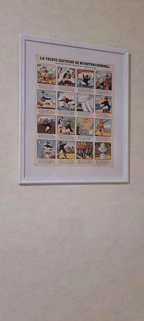 Cadre décoratif avec affiche bande dessinée originale 75 Sainte-Maxime (83)