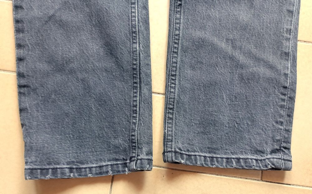 Jean H&amp;M Gris clair Vintage Straight High Waist - T38 - TBE Vêtements