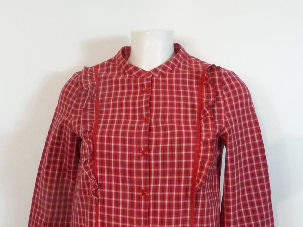 Chemise 100% Coton Rouge Manches Longue- La Petite Etoile Vêtements