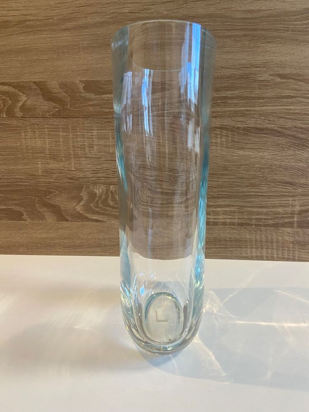 &Eacute;l&eacute;gant Vase Ovale ou Photophore en Verre Cristal Art D&eacute;co Décoration