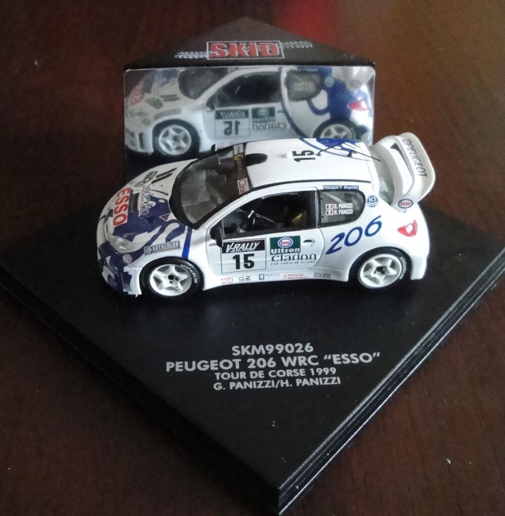 Peugeot 206 WRC Esso tour de Corse 1999 Skid 1/43 