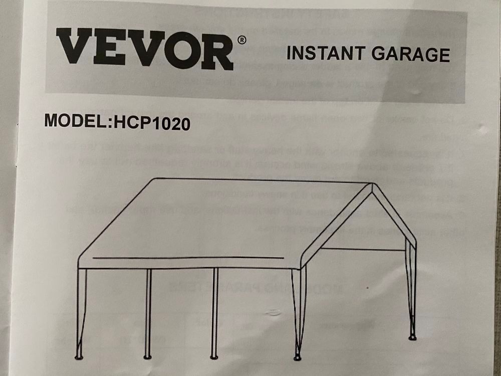Carport neuf - Marque VEVOR / Abri de voiture Jardin