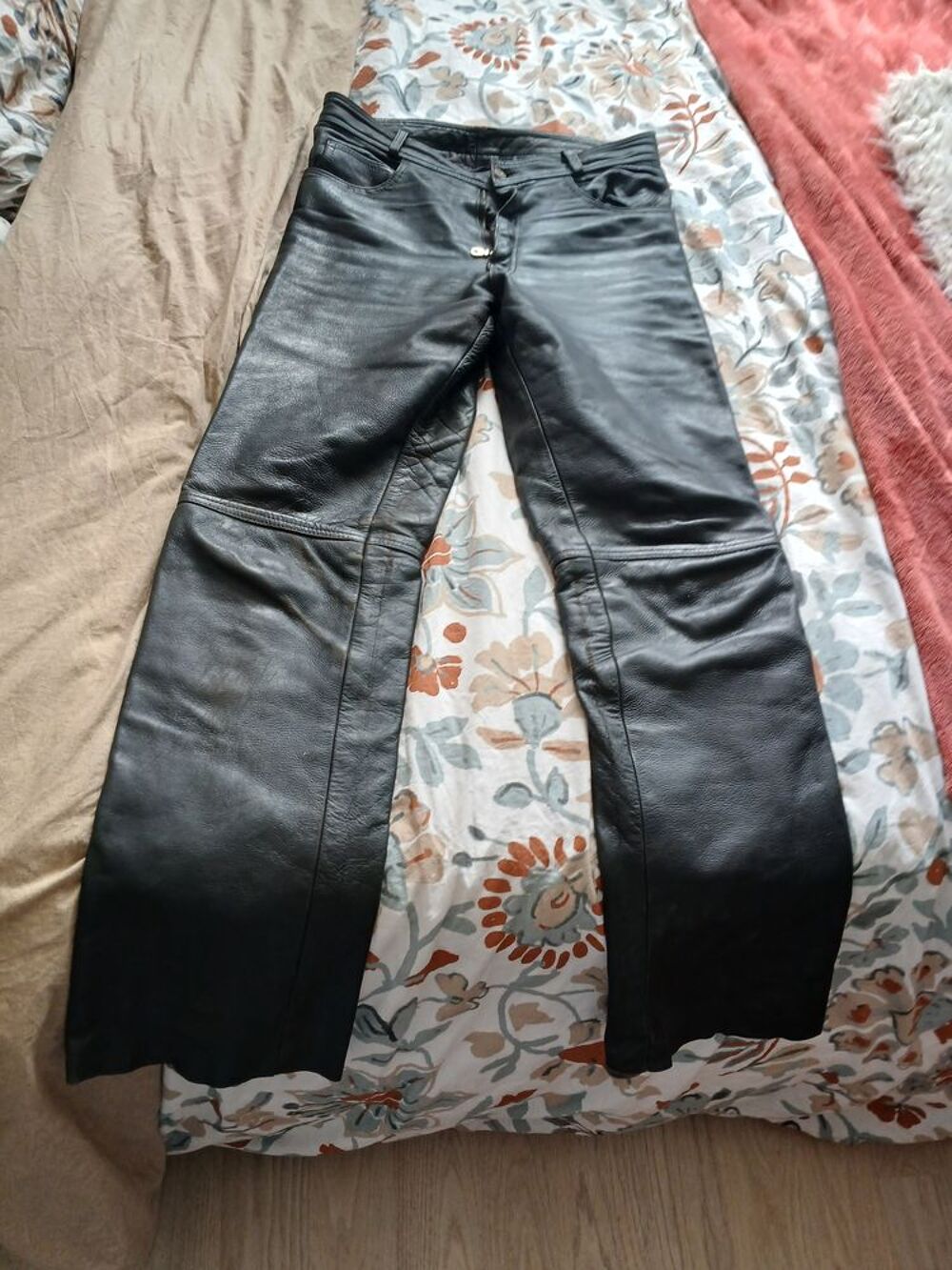 pantalon cuir moto Vtements
