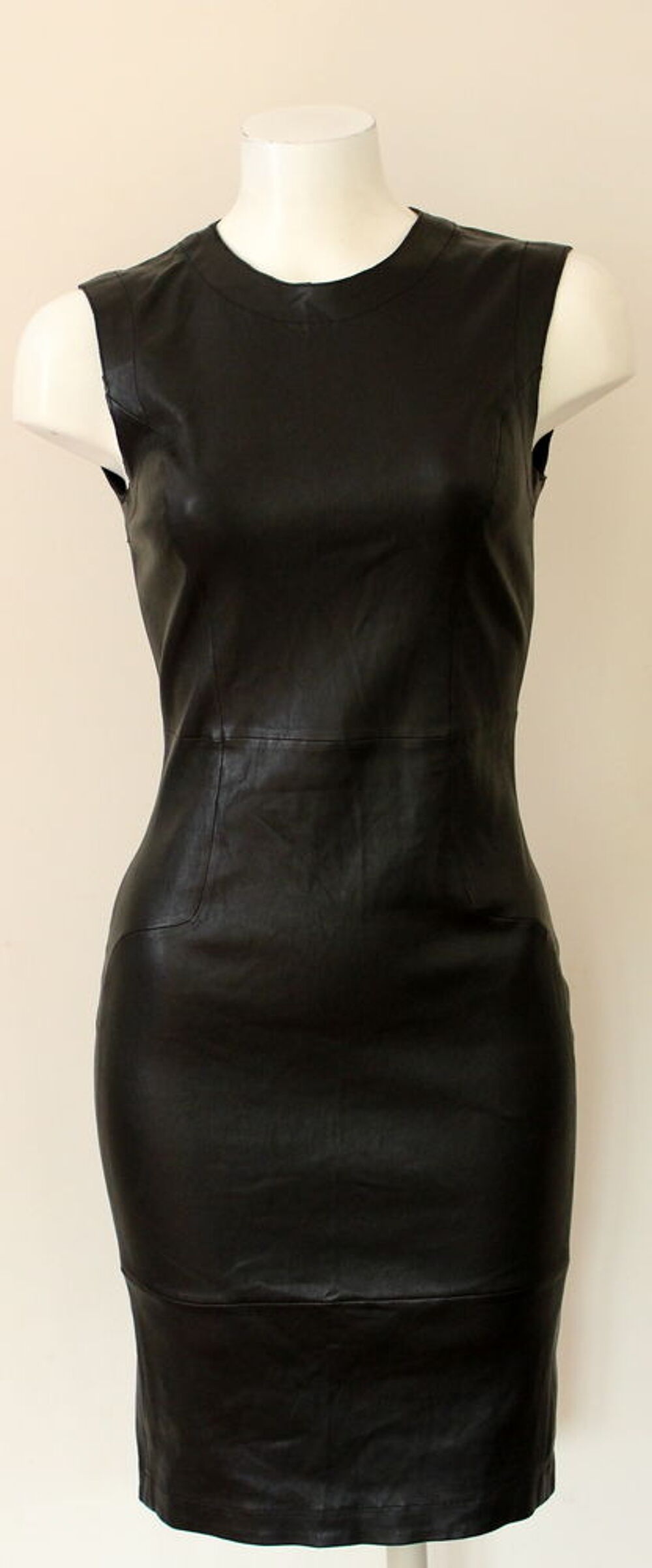 Robe cuir noir VENT COUVERT T.38 Vtements