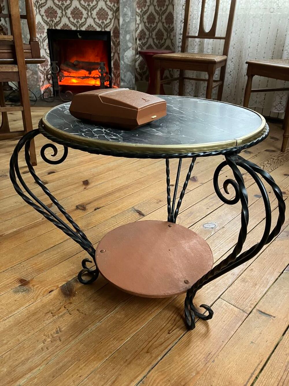 Table basse en fer forg&eacute; Meubles