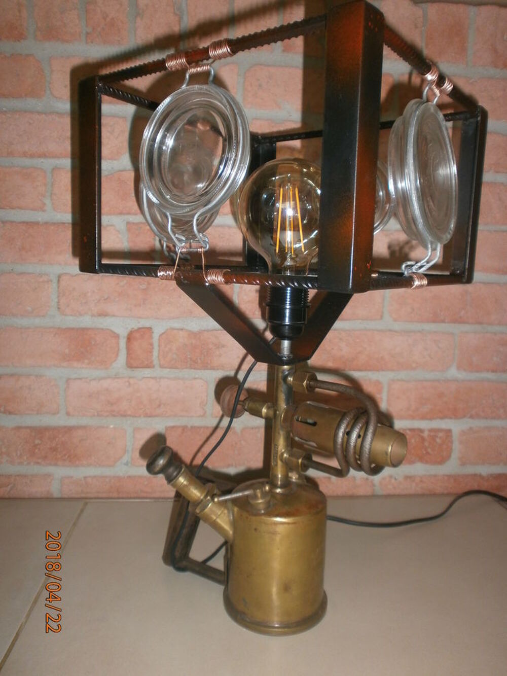 Lampe Steampunk industrielle Dcoration