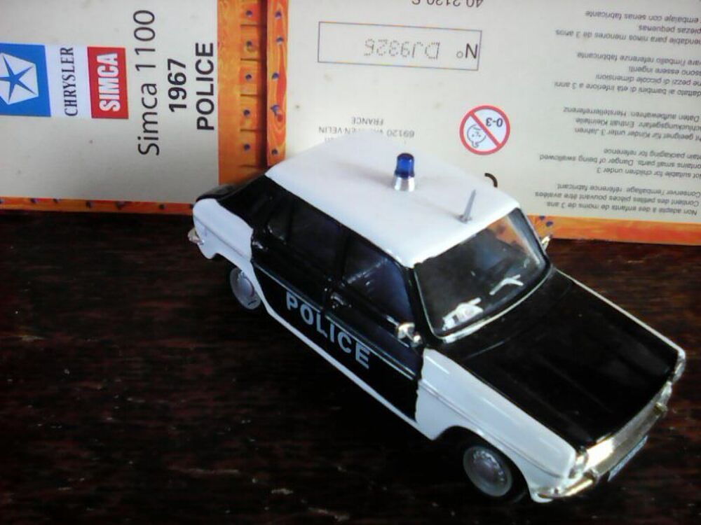 Voiture Police Simca Chrysler 1100 1967 Norev 1/43 