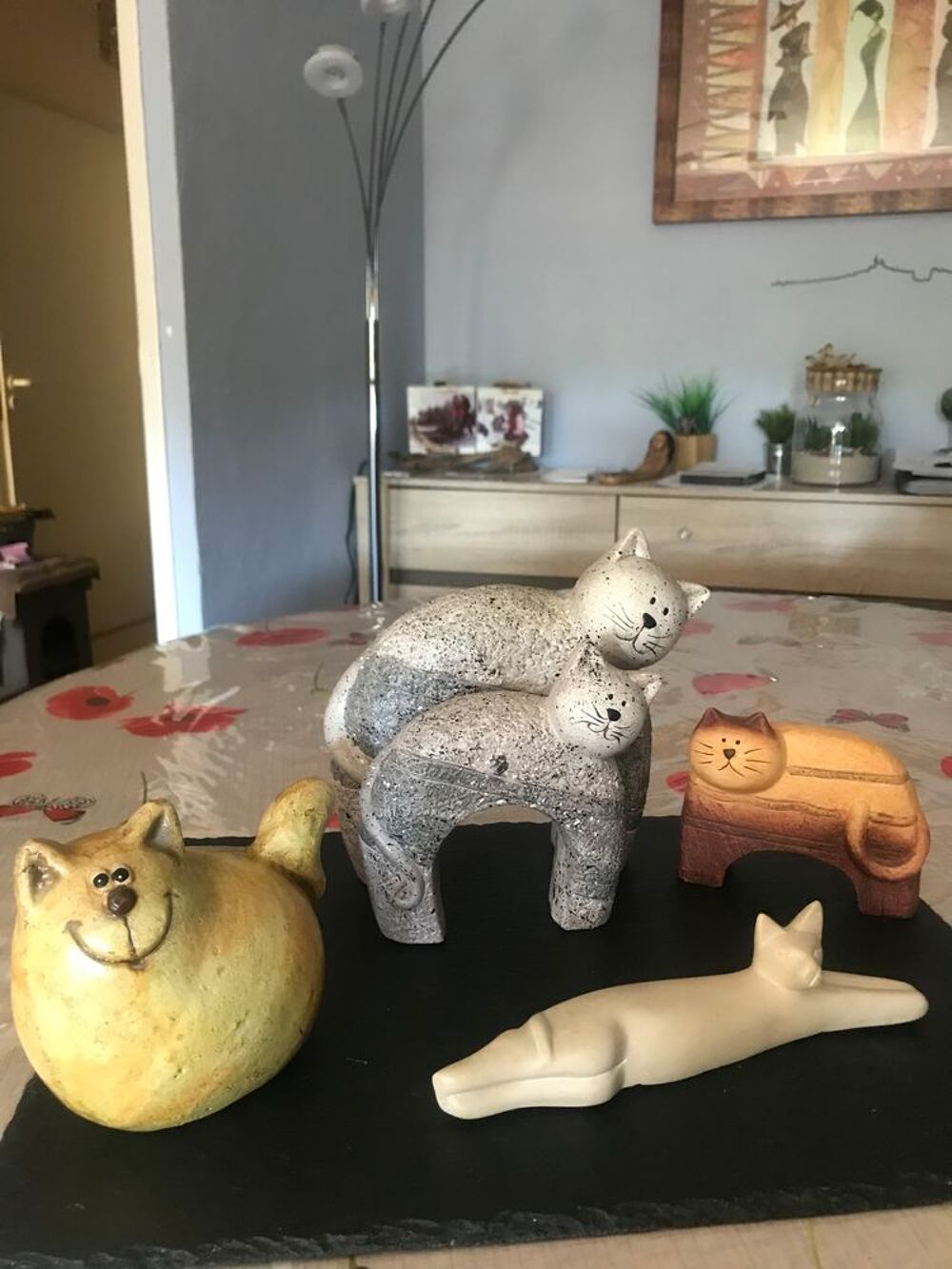 superbes statuettes chats Décoration