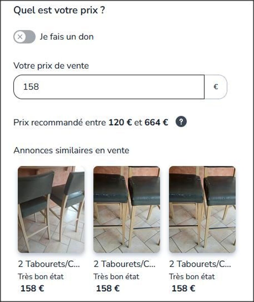 2 Tabourets/Chaises de bar, ch&ecirc;ne massif du Jura par Artisan Meubles
