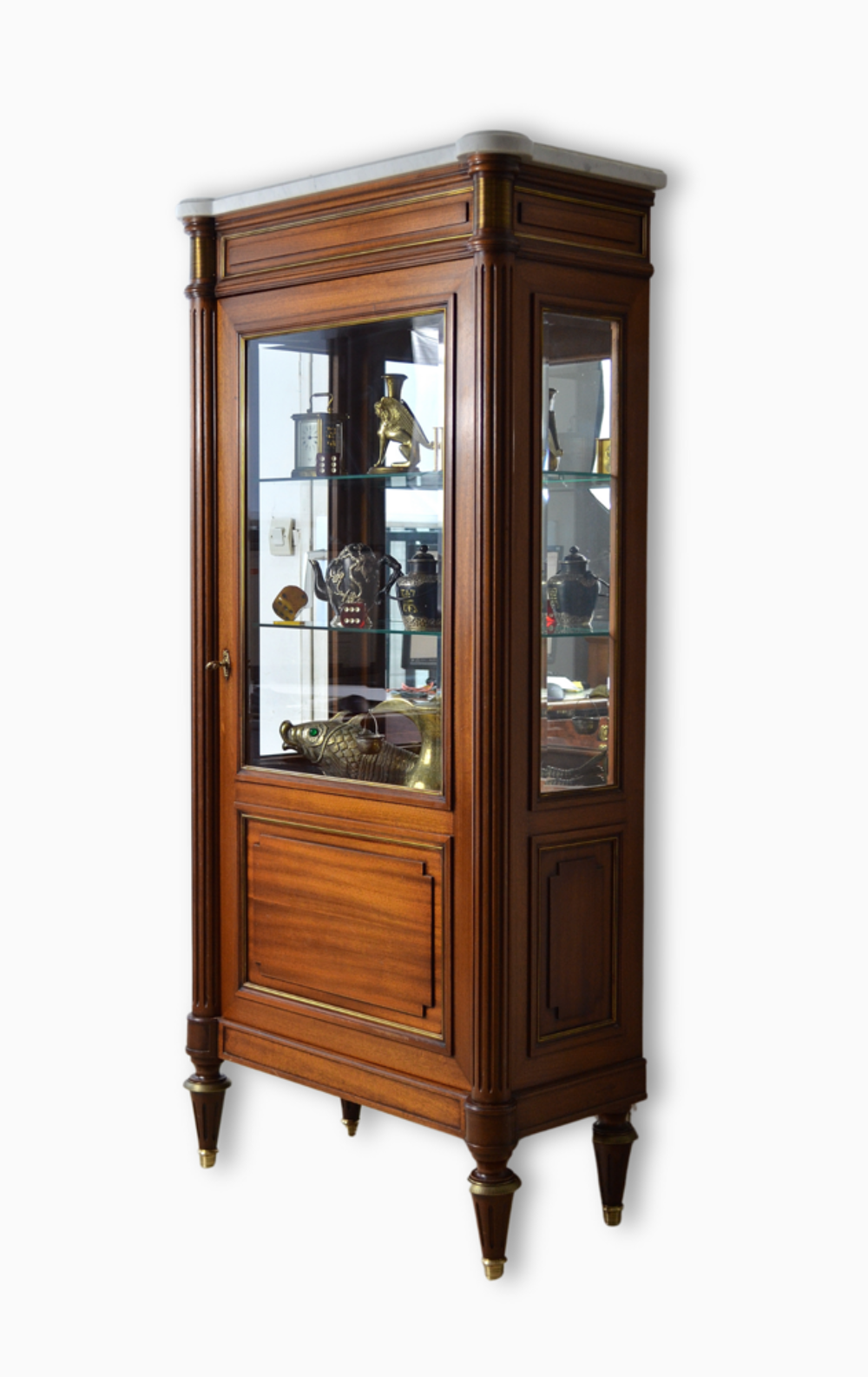  Vitrine Argentier Louis XVI en Acajou XX Si&egrave;cle Meubles