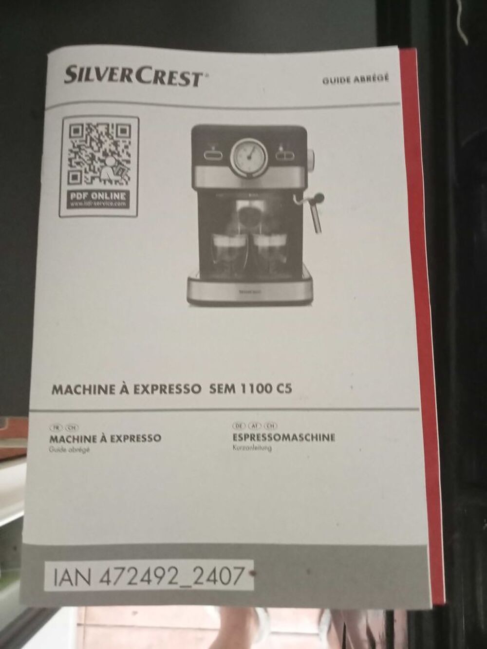 machine &agrave; expresso SilverCrest Electroménager