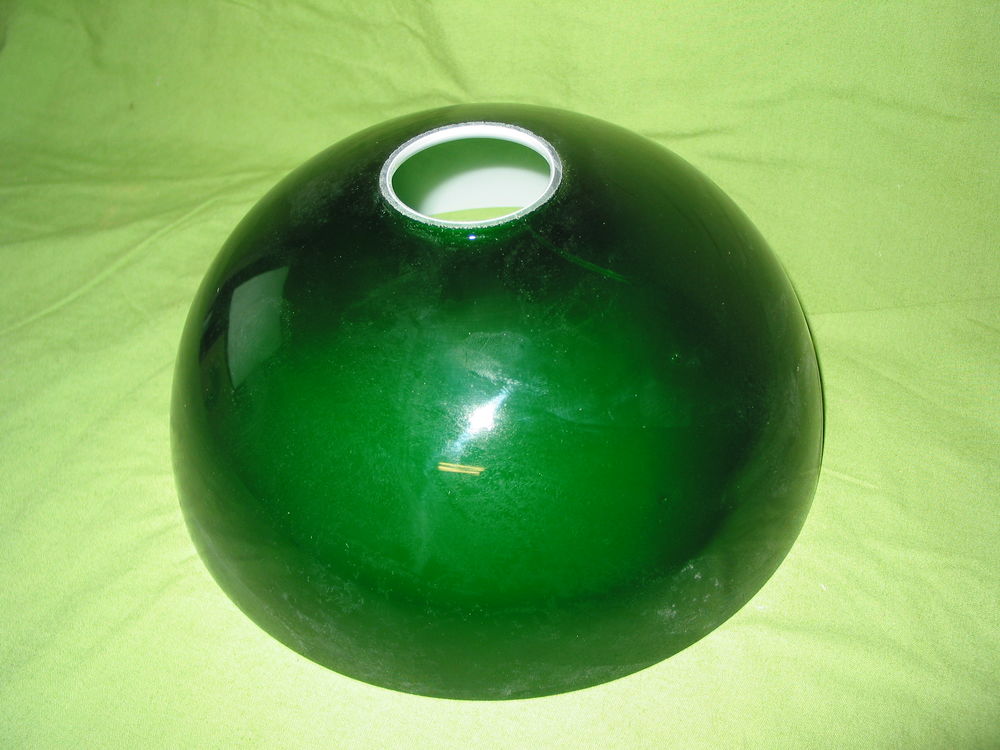 Paire de 2 abat jour billard d&ocirc;me r&eacute;flecteur opaline de lamp Décoration