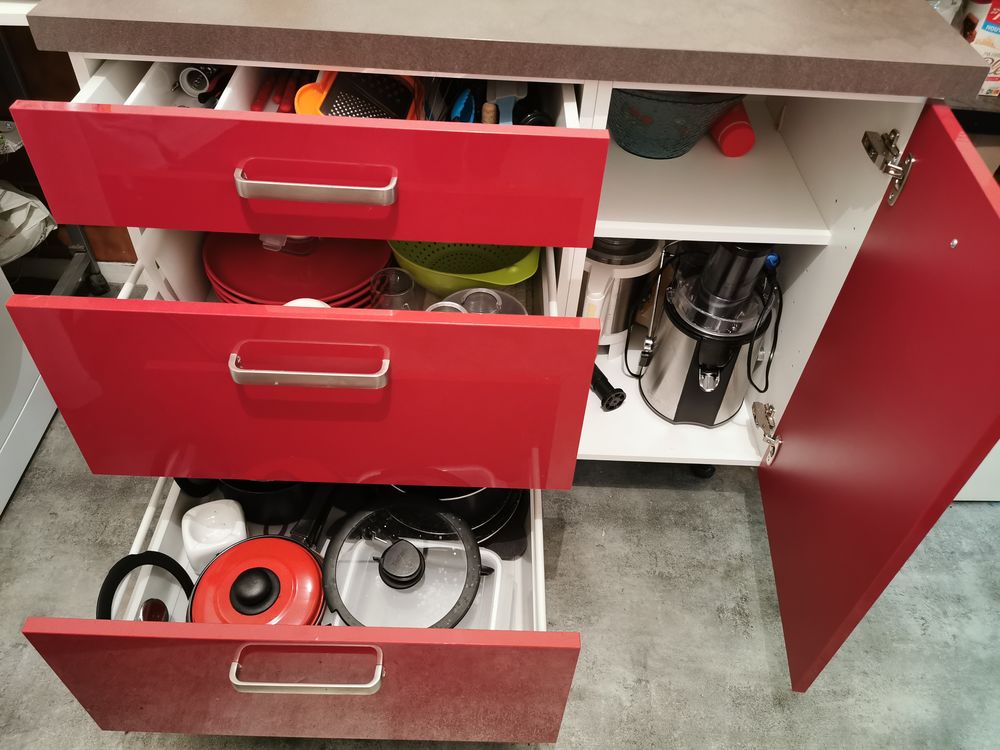Meuble cuisine rouge Meubles