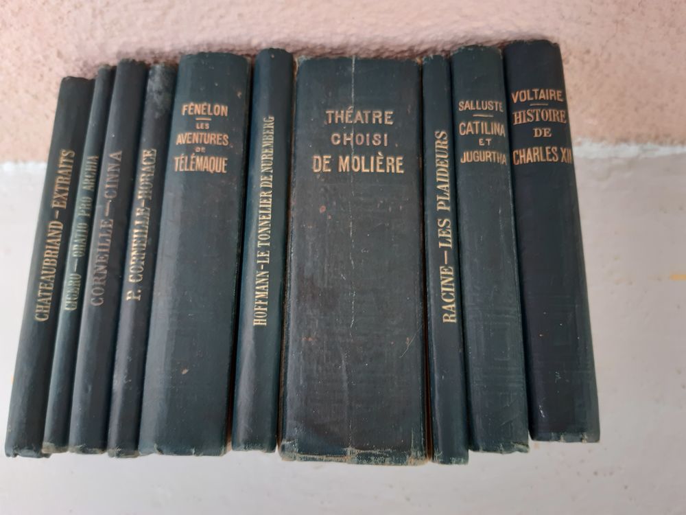 Collection Livres 1900 VOLTAIRE, SALLUSTRE, MOLIERE , etc... Livres et BD