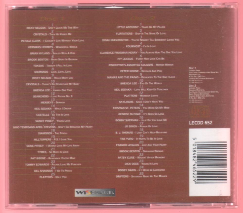 Album 2 CD : V.A. - Love Songs. CD et vinyles