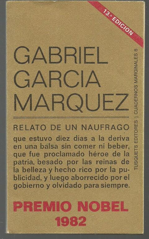 Gabriel GARCIA MARQUEZ Relato de un naufrago 2 Montauban (82)