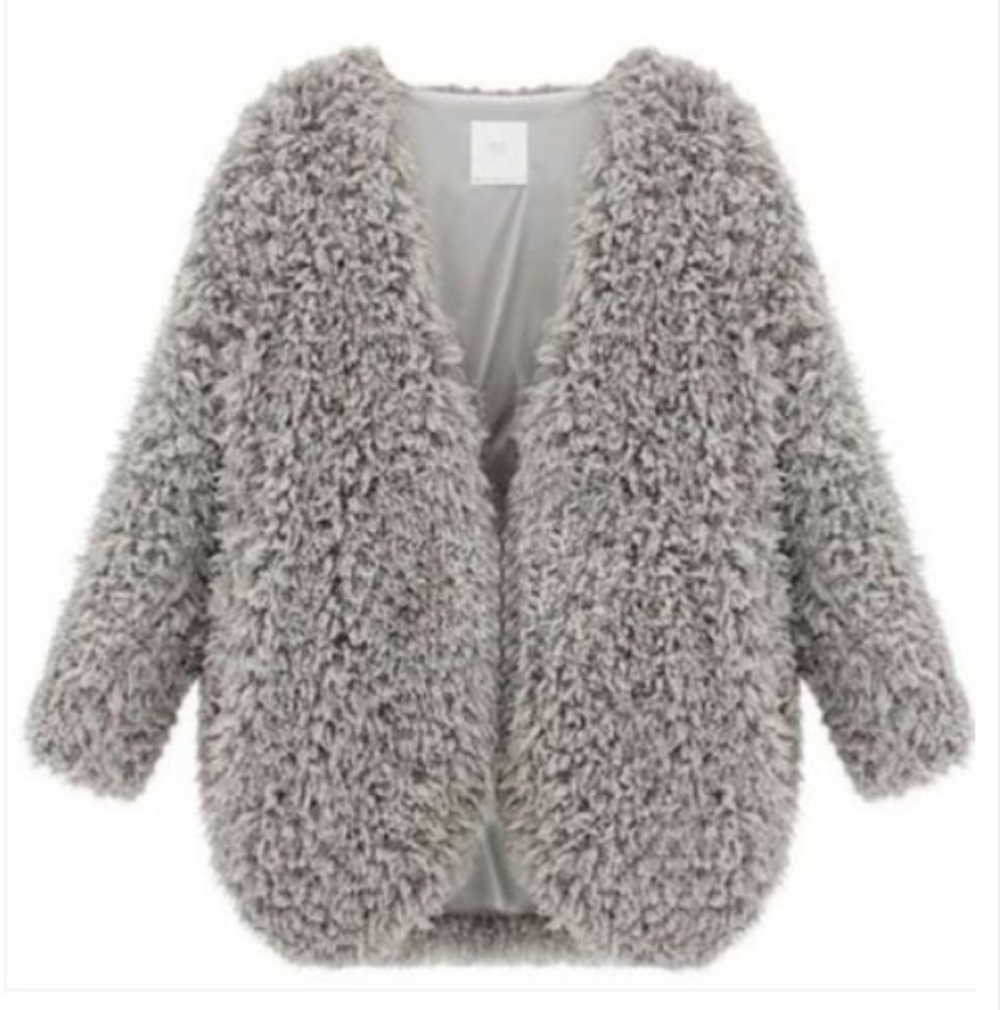 superbe veste bord &agrave; bord grise fausse fourrure douce 34/36
Vêtements