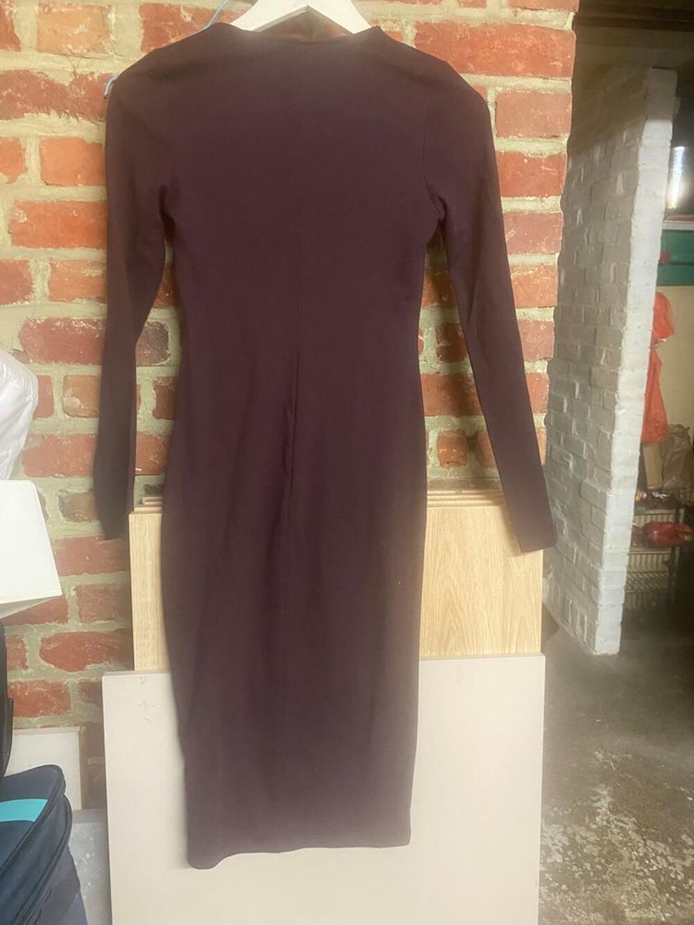 Robe longue bordeaux manches longue Vêtements