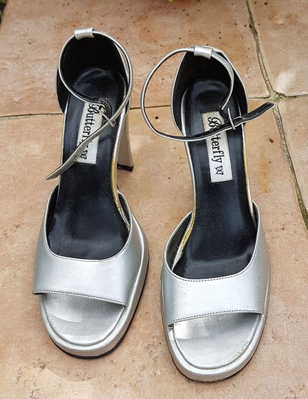 chaussures &agrave; talons "argent" Chaussures