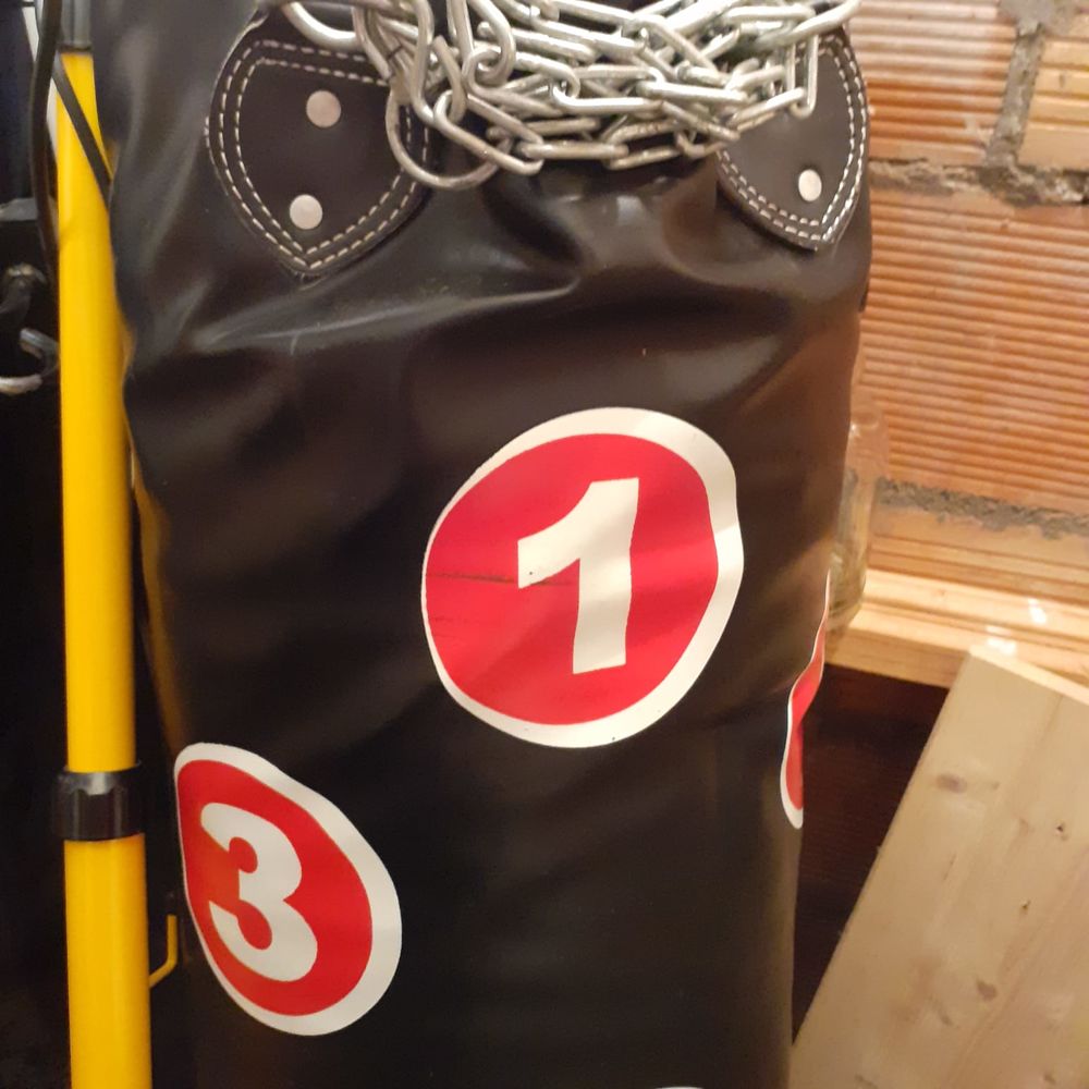 sac de frappe cuir 120 cm + potence Sports