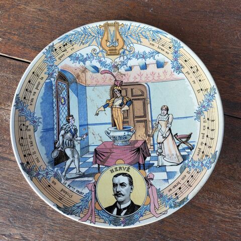 5 assiettes 19e signé 50 La Farlède (83)