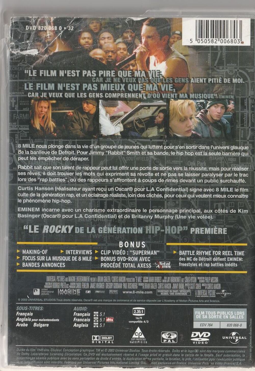 8 miles DVD et blu-ray