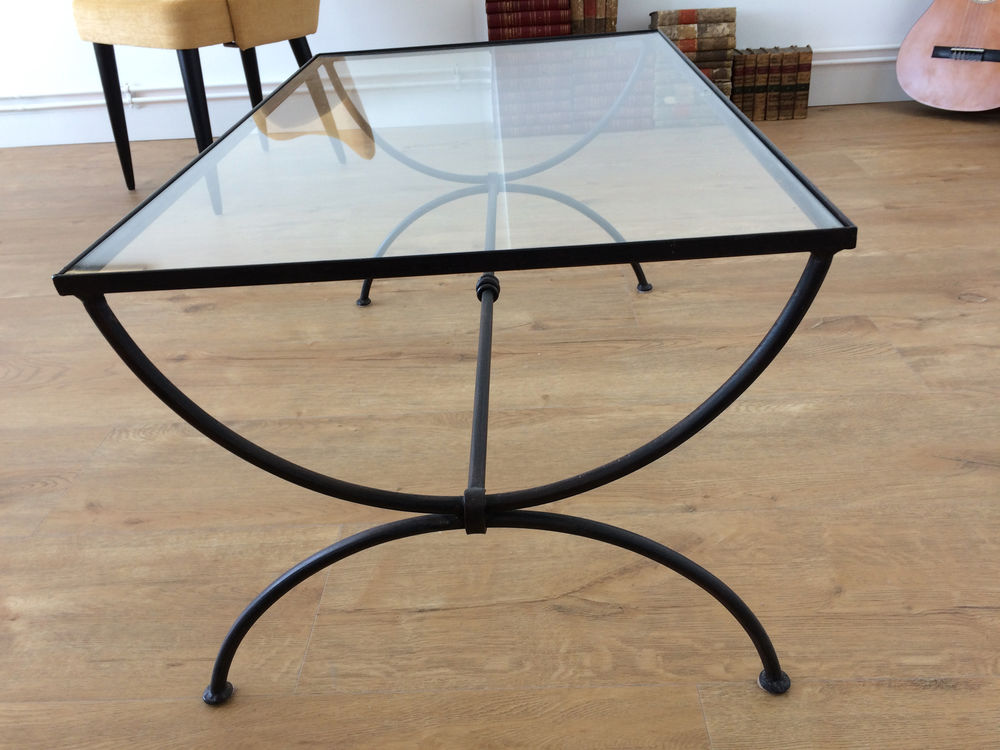 Table basse fer forg&eacute;/verre Meubles