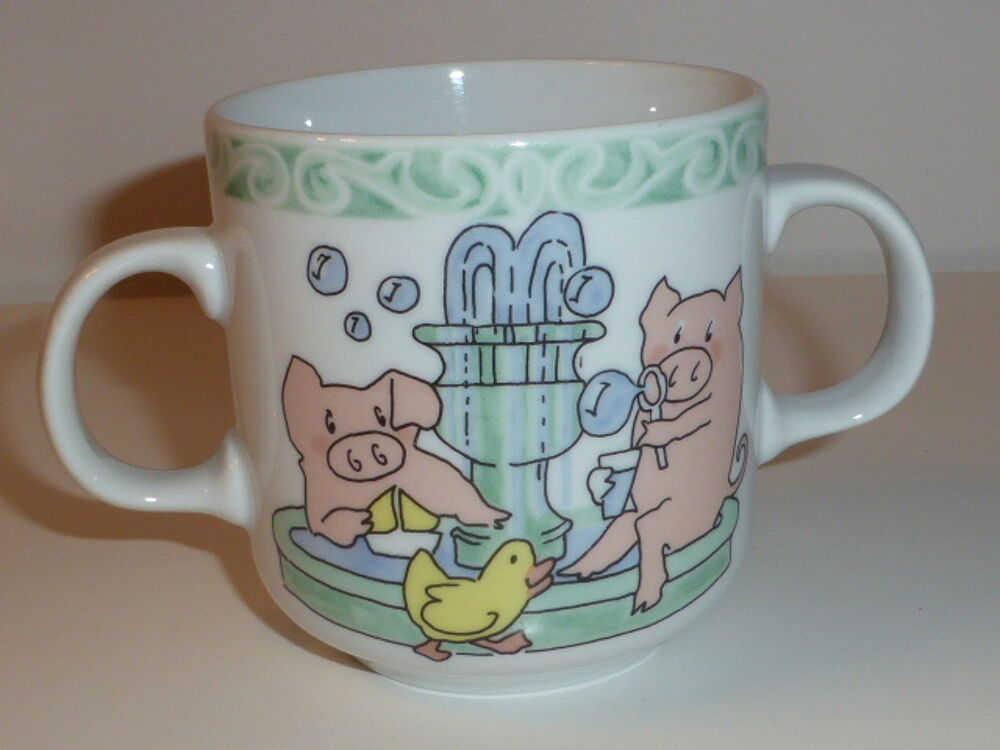 Tasse enfant double anse cochons porcelaine Villeroy &amp; Boch Cuisine