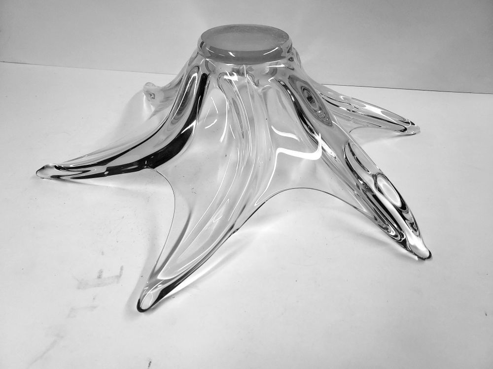 Grande coupe &agrave; fruits en cristal 