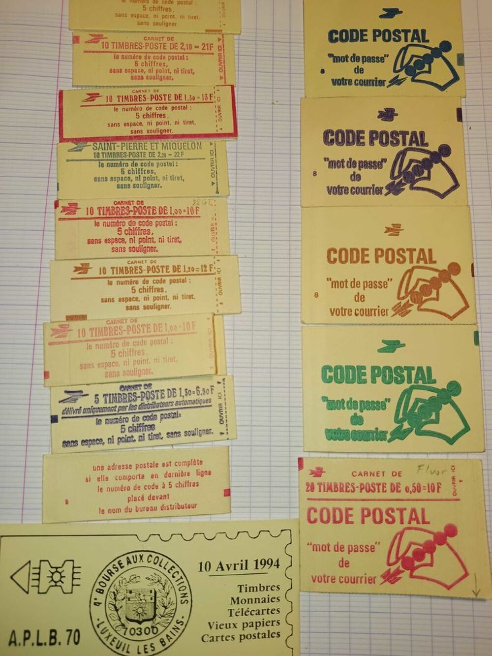 carnet de timbres collection 
