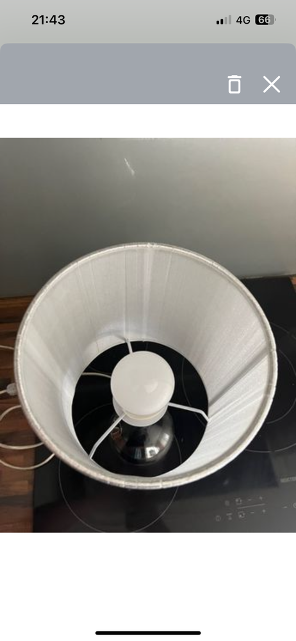 Lampe Argent&eacute; H39cm Meubles