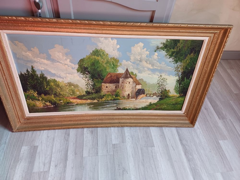 Tableau sign&eacute; achet&eacute; sur les quais de seine Décoration
