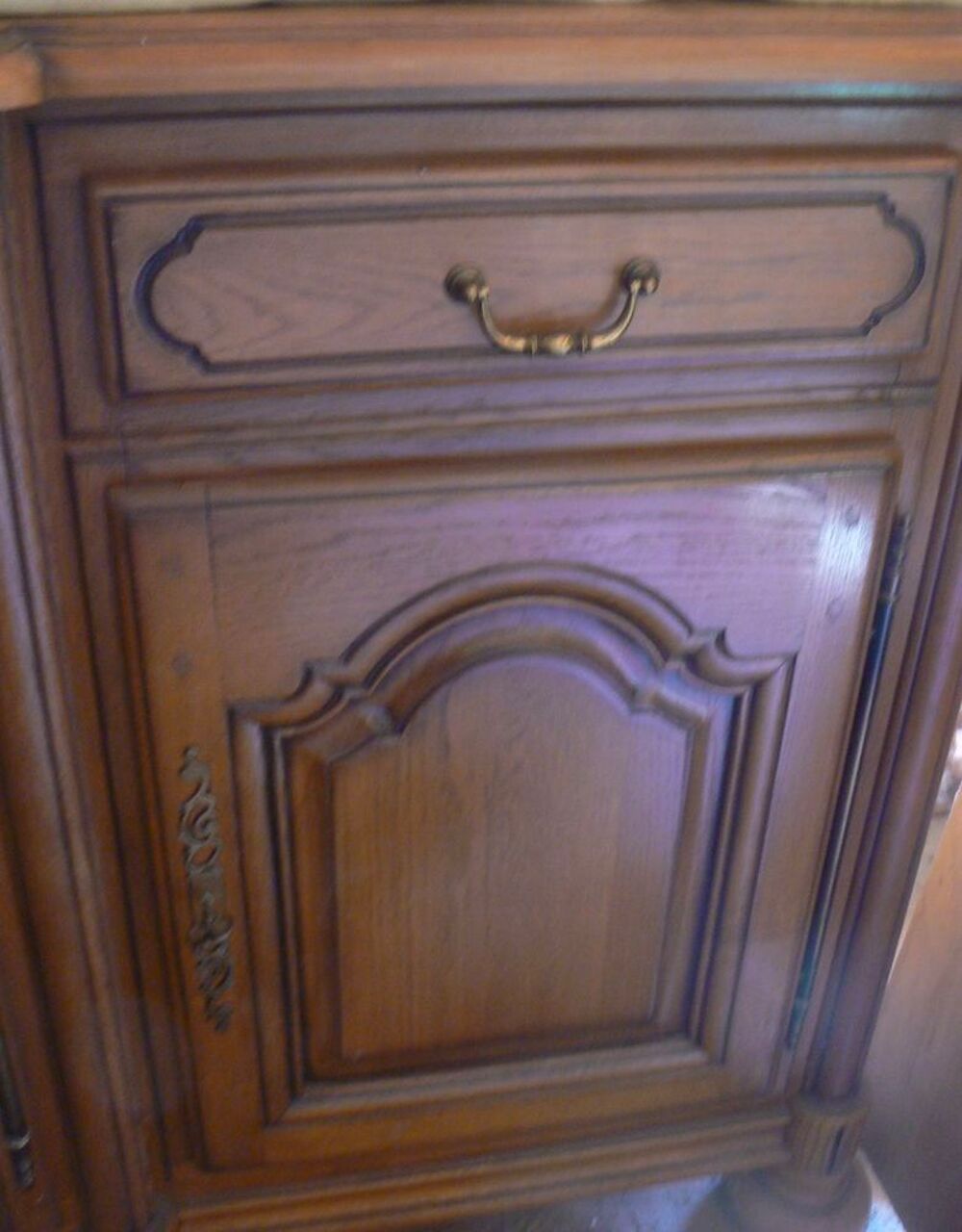 Grand buffet bas/enfilade en ch&ecirc;ne 4 portes 4 grands tiroirs Meubles