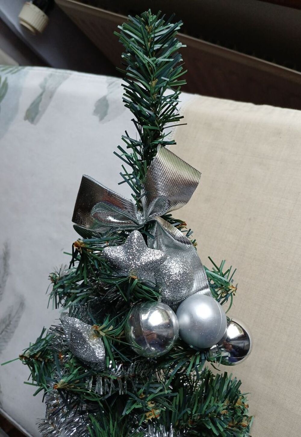 SAPIN DE NOEL ARTIFICIEL MINIATURE DECORE ARGENT Décoration