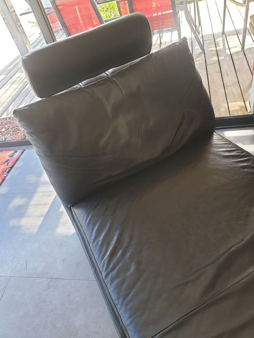 M&eacute;ridienne Stressless cuir pleine fleur noir Meubles