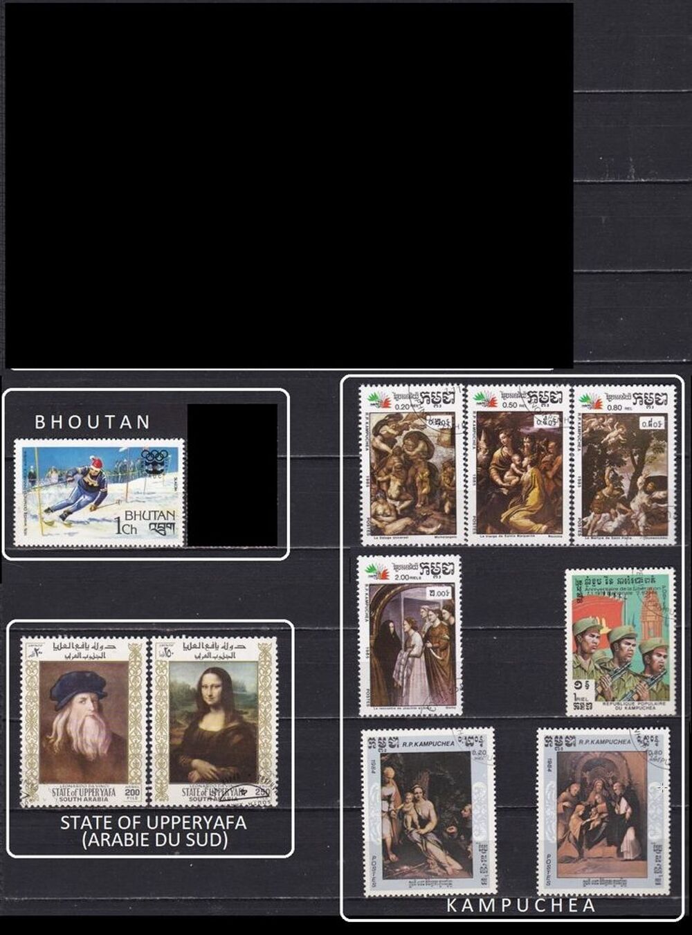 lot de 146 timbres de PAYS d'ASIE 