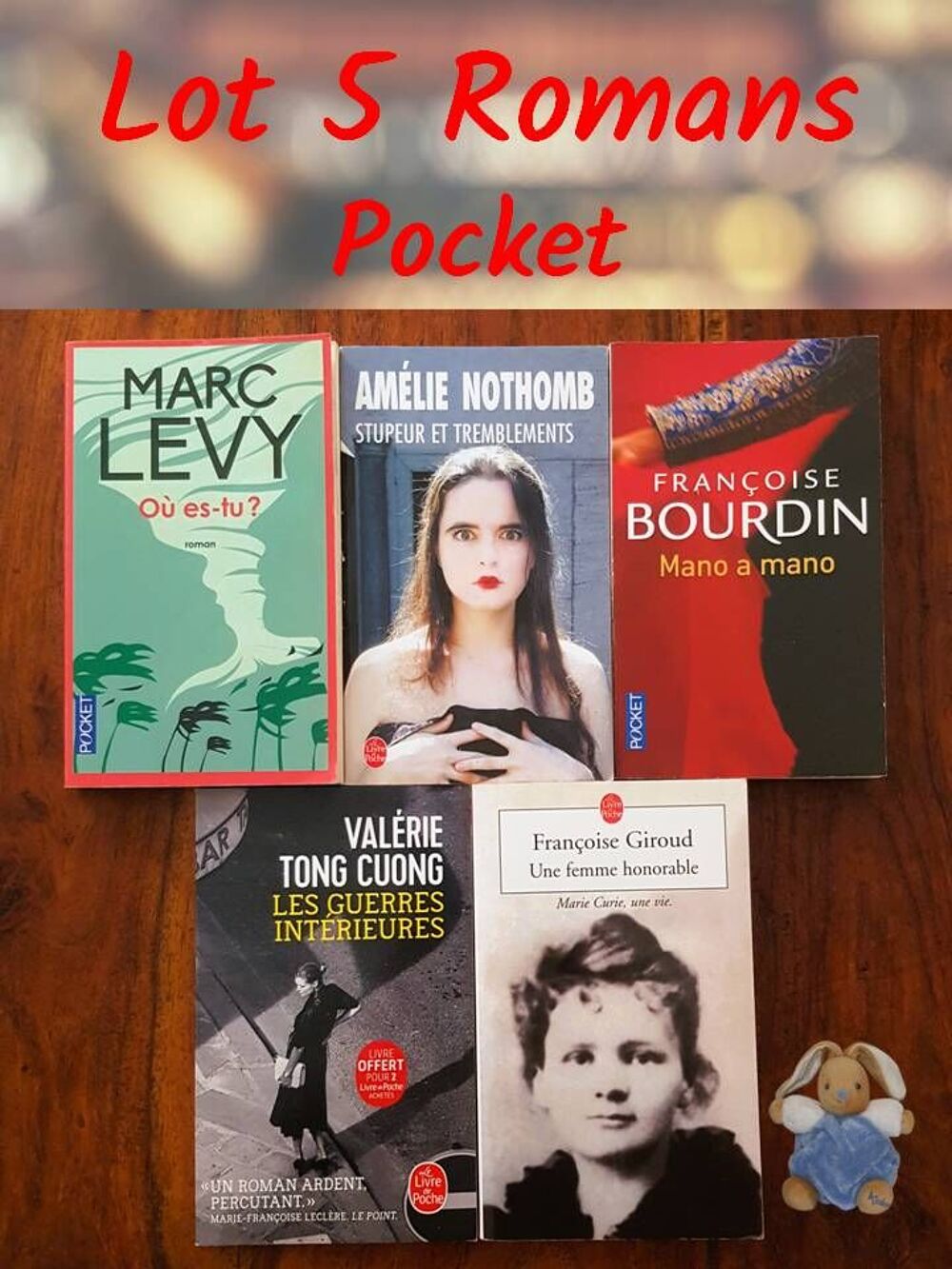 Litt&eacute;rature contemporaine - Lot 5 romans Poche Pocket Livres et BD