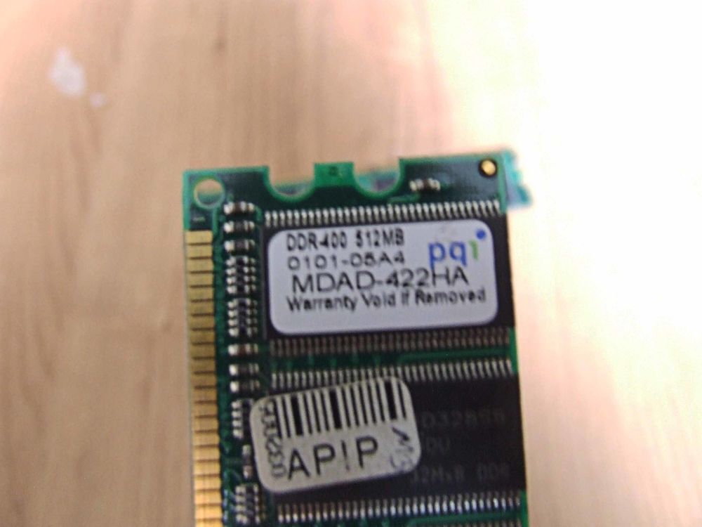 Lot de 2 Barrettes m&eacute;moire PQI, DDR400 MHz, 512MB, 184 broch Matériel informatique