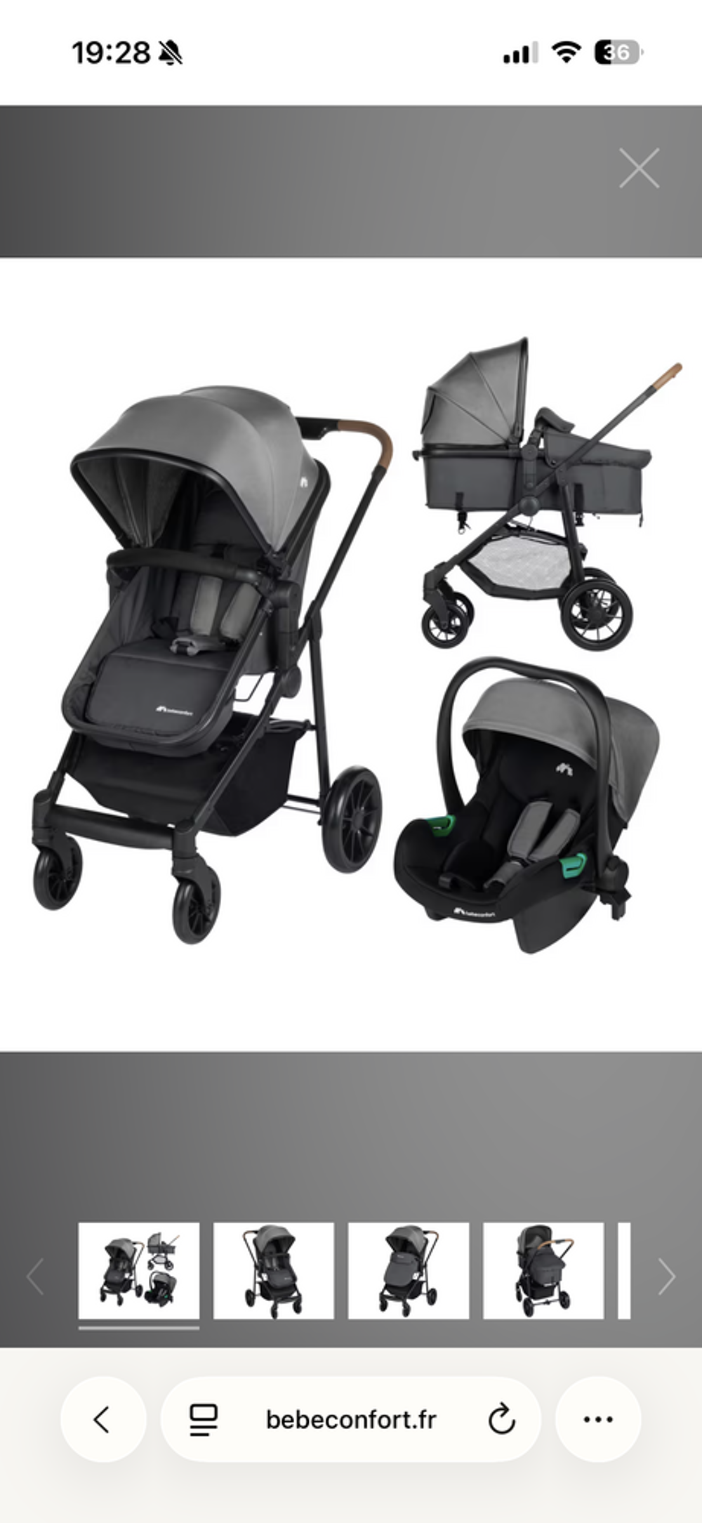 Poussette b&eacute;b&eacute; confort Puériculture