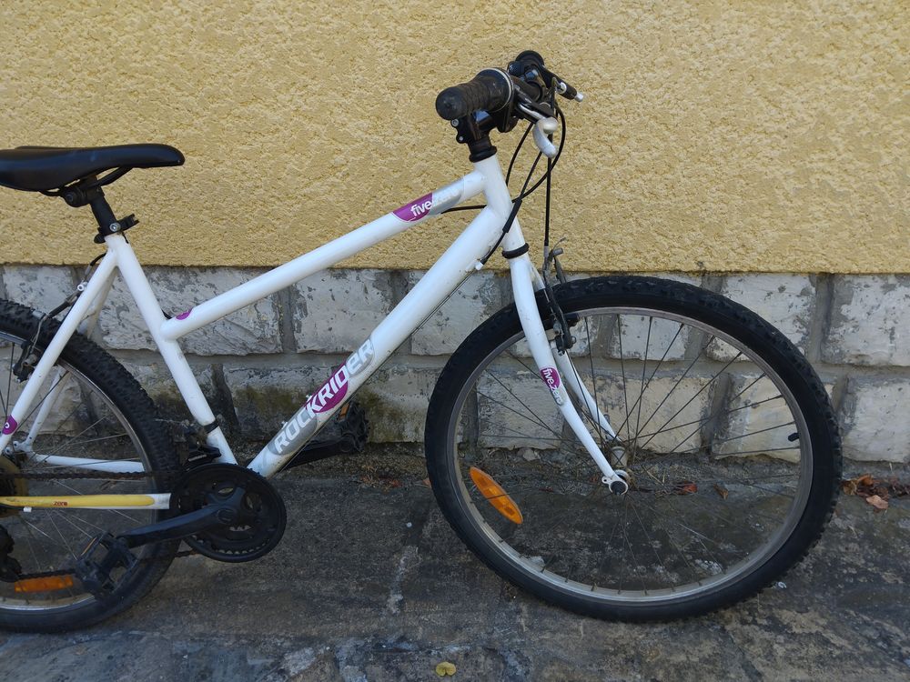 Velo ROCKRIDER BLANC DECATHLON POUR FEMME Vélos