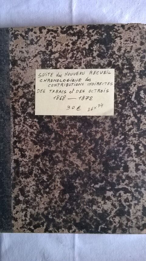livres ancien des contributions indirectes 30 Chamb�ry (73)