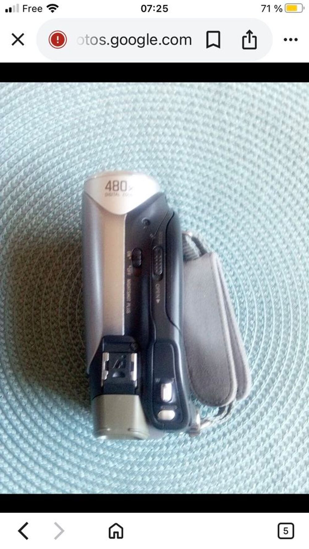 Cam&eacute;scope argent&eacute; avec accessoires et sacoche Photos/Video/TV