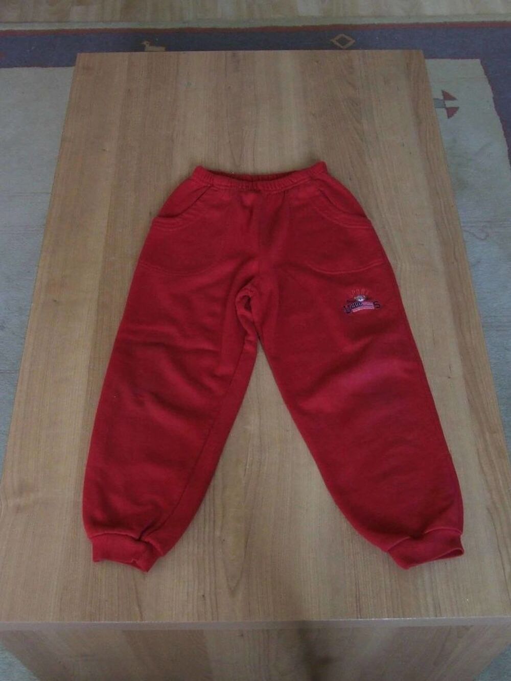 Pantalon jogging molletonn&eacute;, taille &eacute;lastiqu&eacute;e, Rouge, 6&nbsp;ans Vêtements enfants