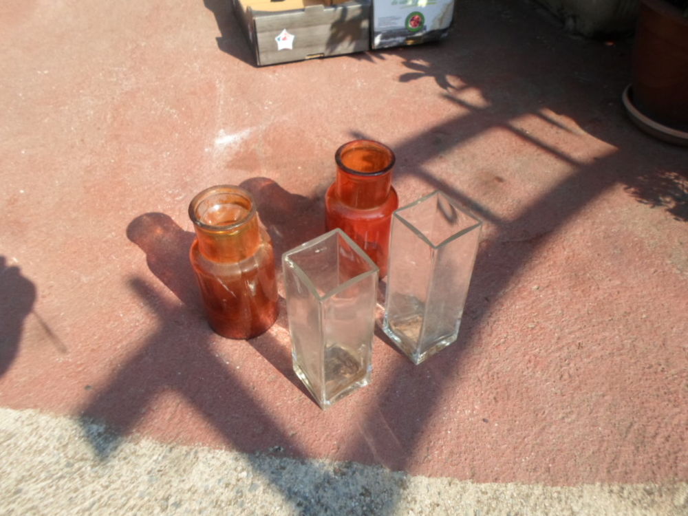 lot de 4 pots en verre Décoration