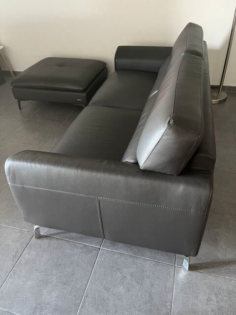 Canap cuir 3pl + pouf ROCHEBOBOIS 1800 Tours (37)