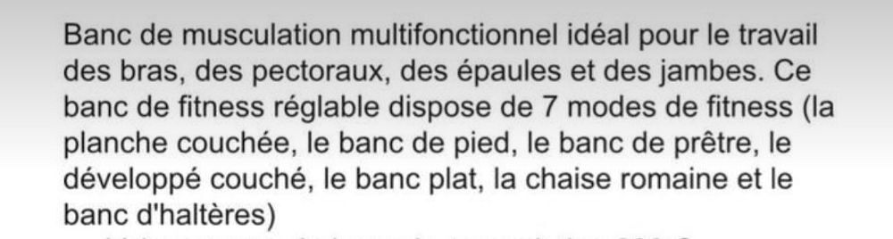 banc musculation multifonctions Sports