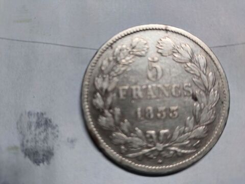 1 pièce de 5 francs française en argent année 1833 . 70 Dolus-d'Oléron (17)