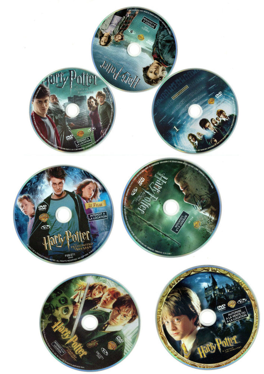 Lot de 7 DVD Harry Potter DVD et blu-ray
