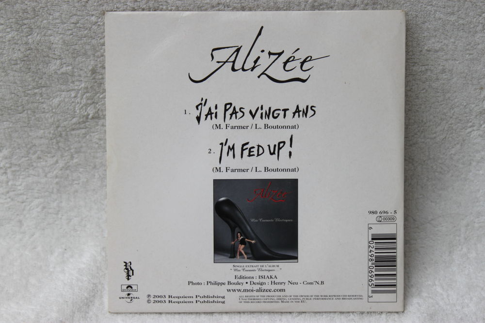 CD Aliz&eacute;e CD et vinyles