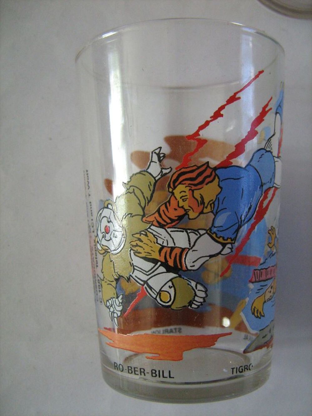 VERRE A MOUTARDE PUBLICITAIRE DECORE BD TV LES MAITRES DE L&acute; 